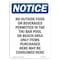 Signmission OSHA Notice, 5" Height, No Outside Food Or Beverages Permitted Sign, 5" X 3.5", Portrait OS-NS-D-35-V-14714 - alternate 1